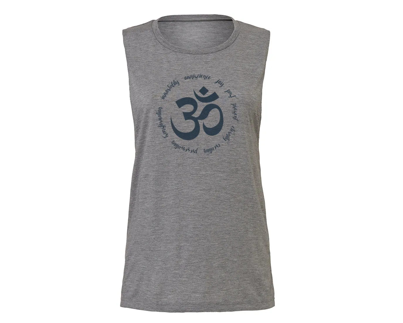 Om in Zen Script Circle — women's Yoga / fitness tank