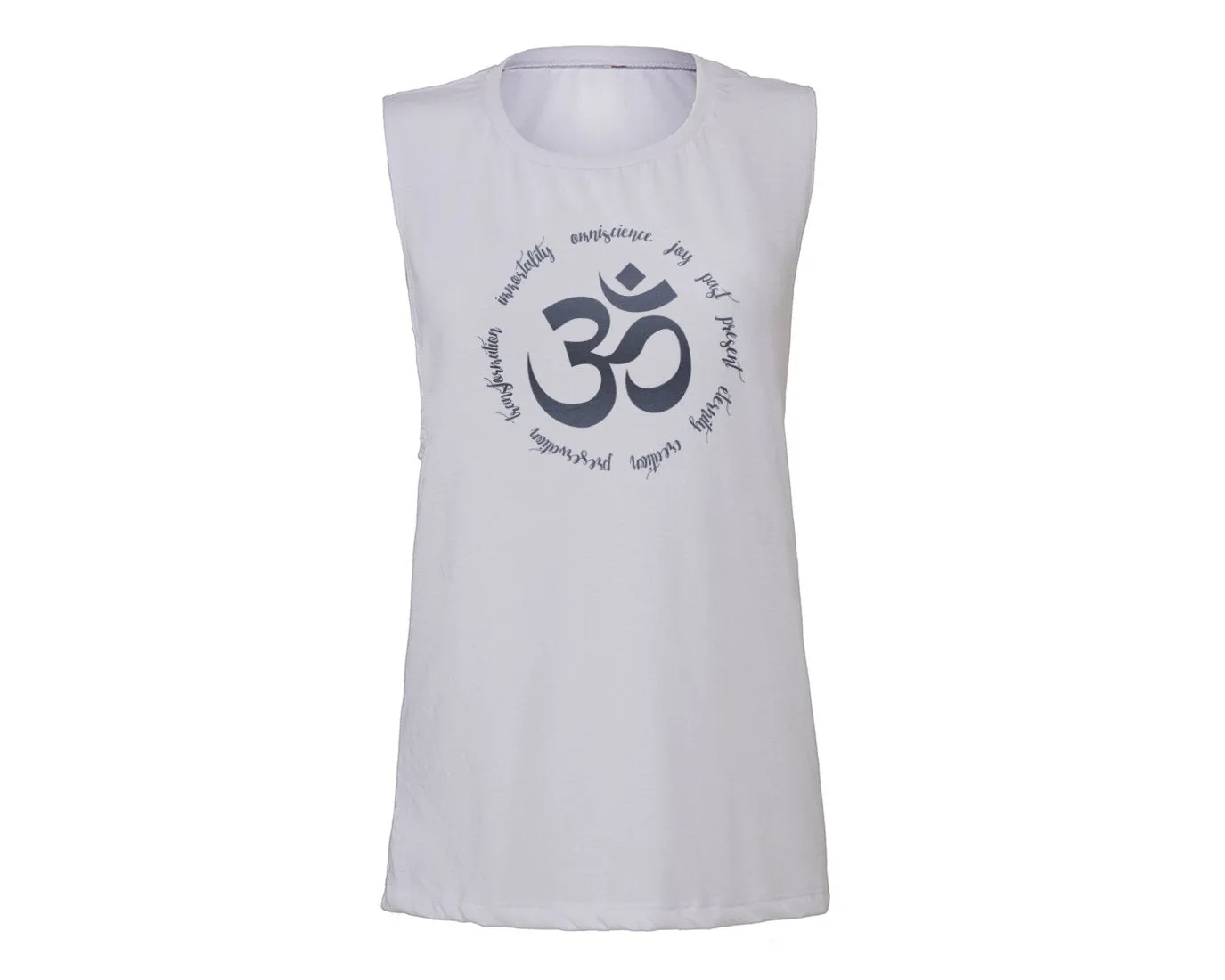 Om in Zen Script Circle — women's Yoga / fitness tank