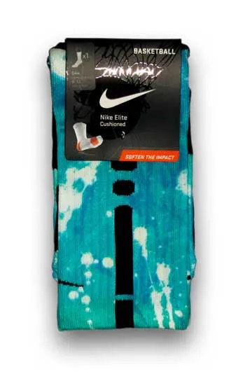 Ovarian Cancer A Splash of Teal Custom Elite Socks
