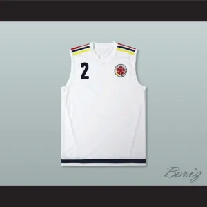 Pablo Escobar 2 Colombia White Football Soccer Jersey