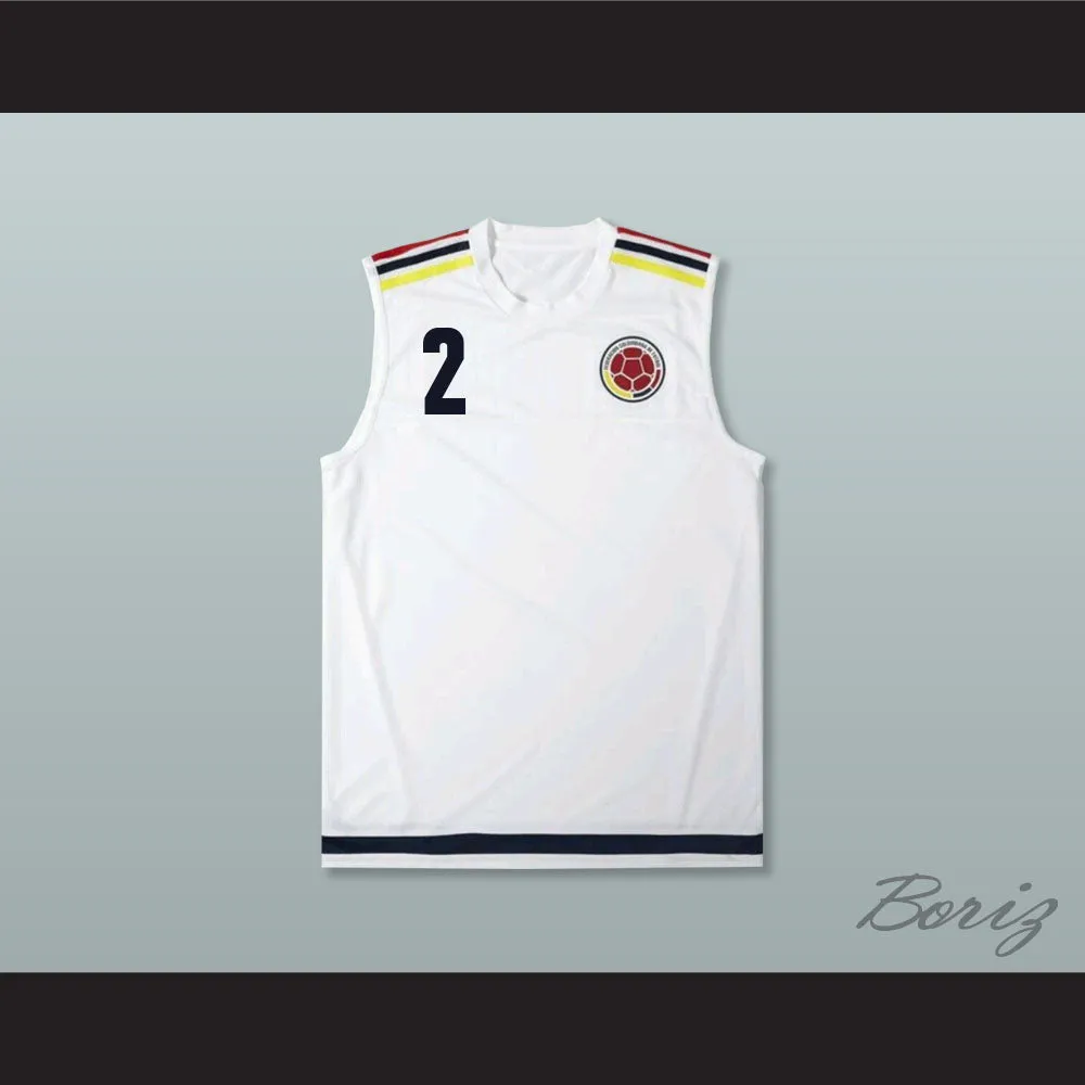 Pablo Escobar 2 Colombia White Football Soccer Jersey