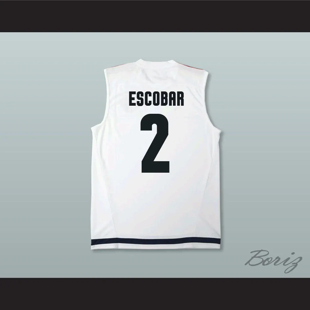 Pablo Escobar 2 Colombia White Football Soccer Jersey