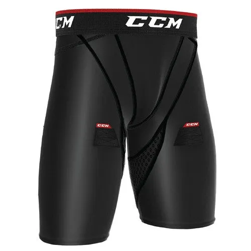 PANTALÓN CORTO CCM DE COMPRESIÓN CON COQUILLA, VELCROS Y GRIP SR.