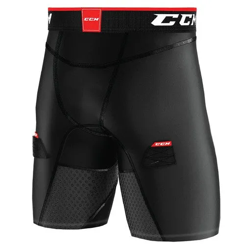 PANTALÓN CORTO CCM DE COMPRESIÓN CON COQUILLA, VELCROS Y GRIP SR.