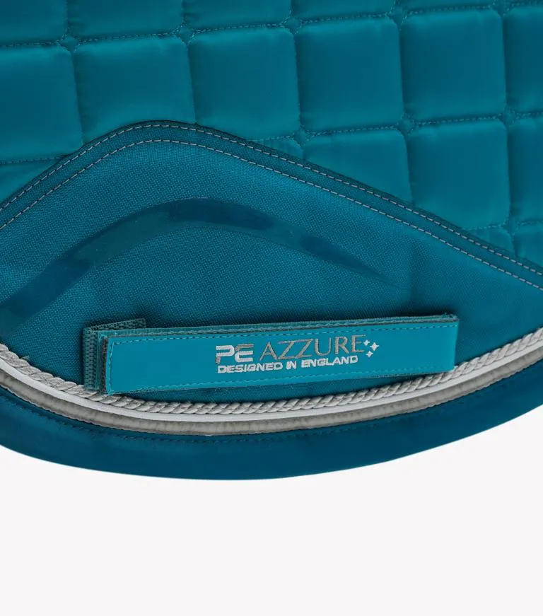 PEI Azzure Anti-Slip Satin Dressage Pad (Turquoise)
