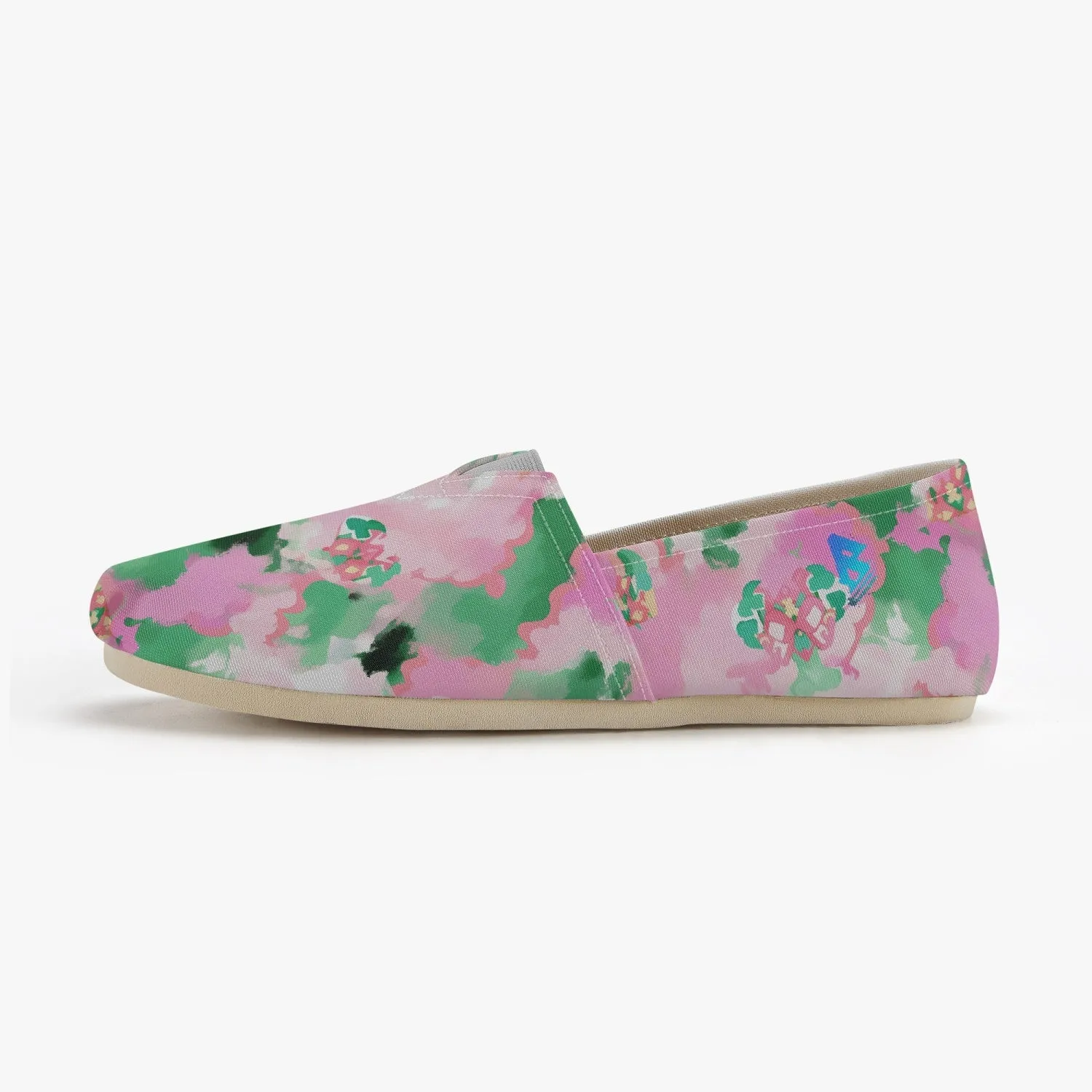 Pink Blossom Canvas Toms Shoes
