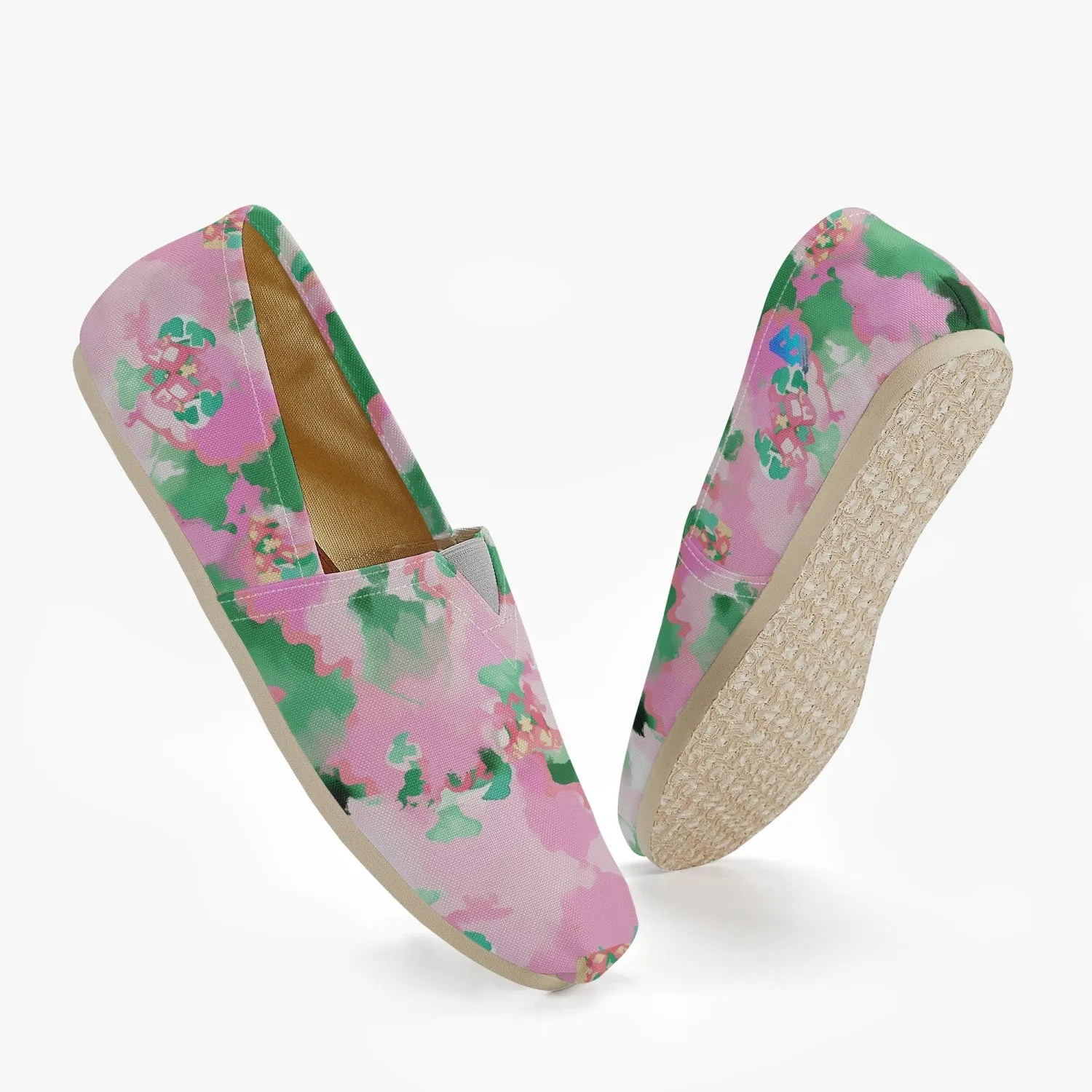 Pink Blossom Canvas Toms Shoes