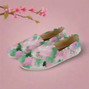 Pink Blossom Canvas Toms Shoes
