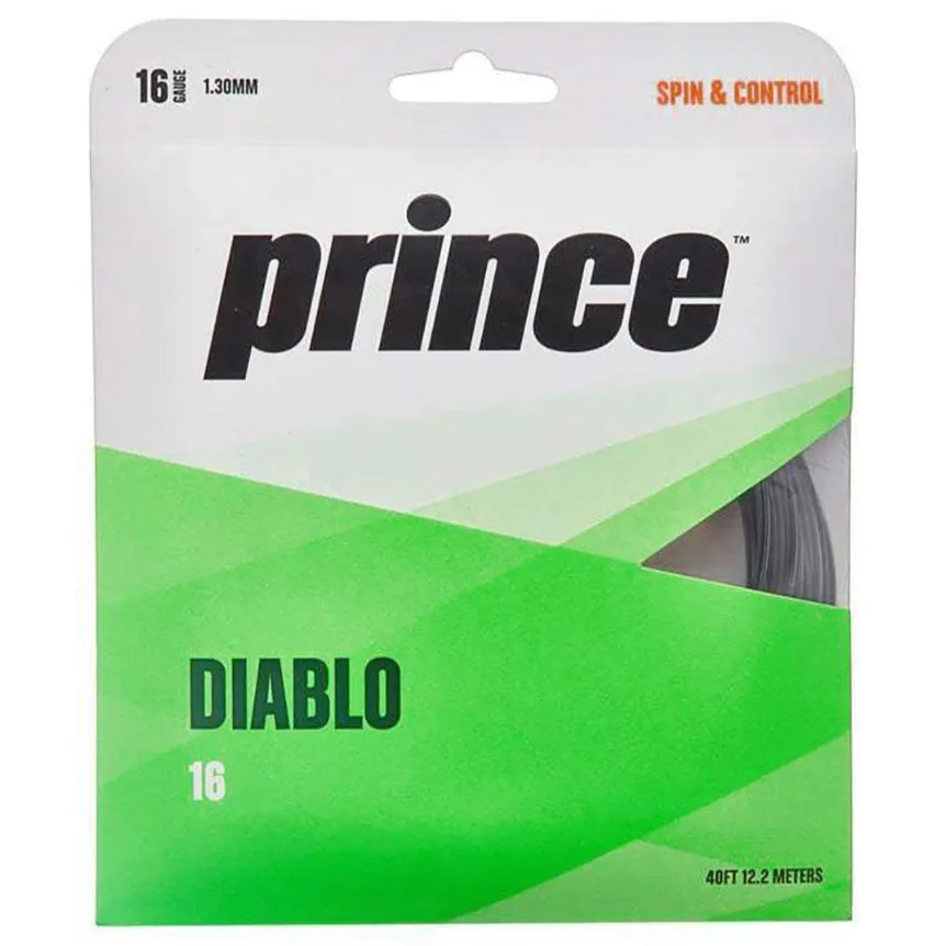 Prince Diablo 16/1.30 Tennis String (Silver)