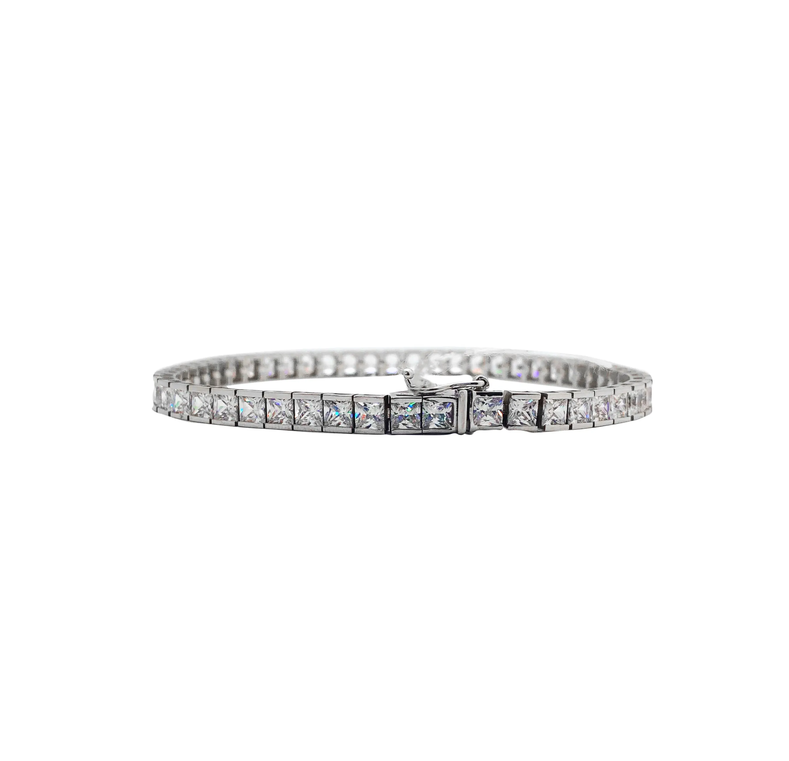 Princess-Cut Tennis Bracelet (14K)