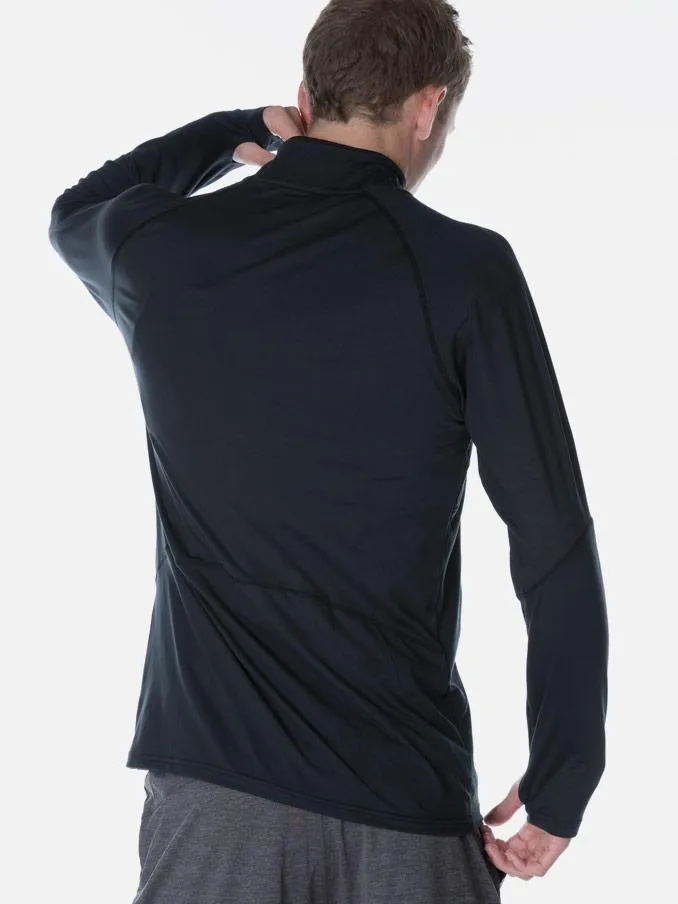 Quarter Zip Warm Up Top Black