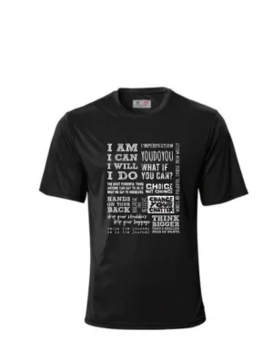 Quote Collage Unisex Performance Tshirt (CLOSEOUT)