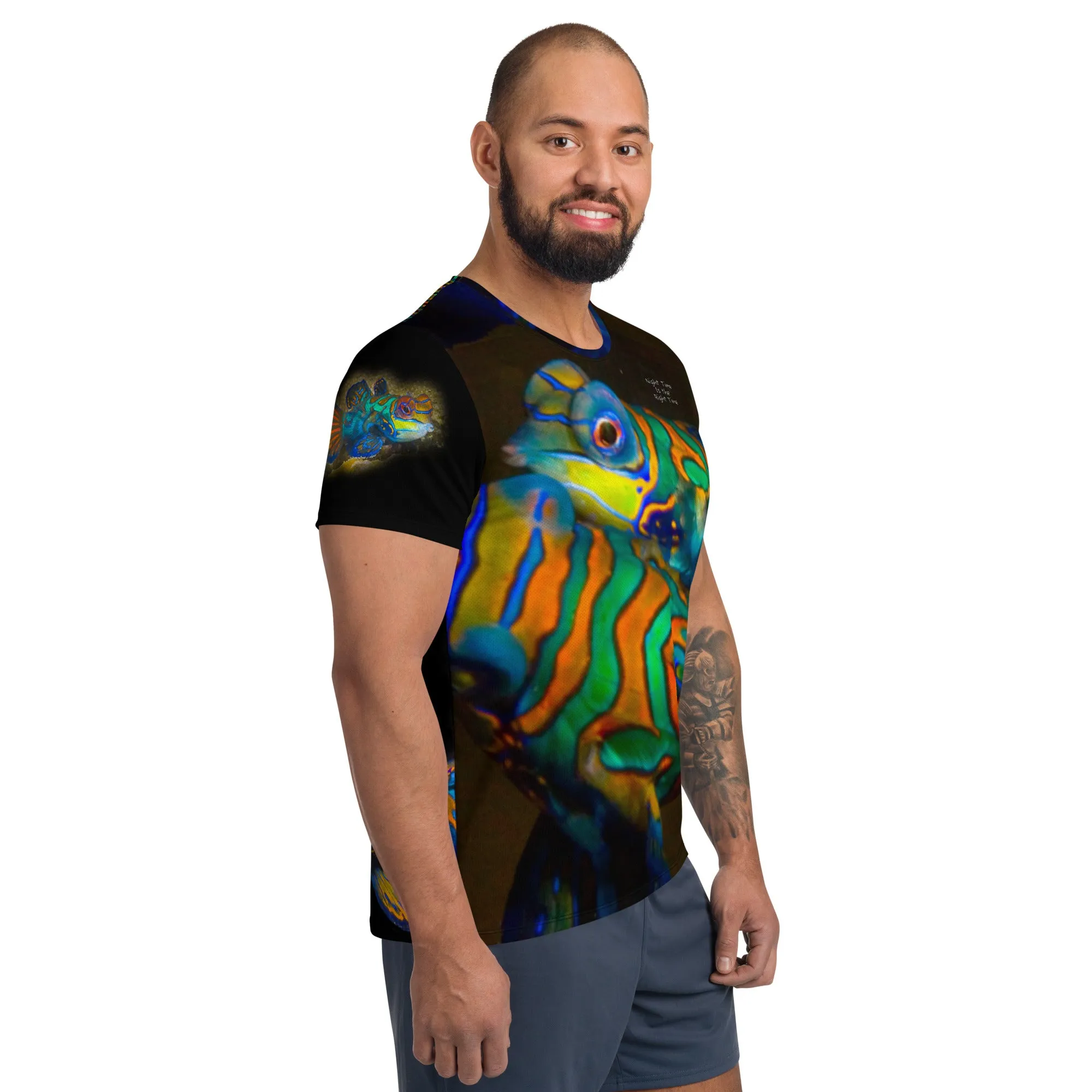 "Night Time Is the Right Time" Mandarinfish designT-shirt