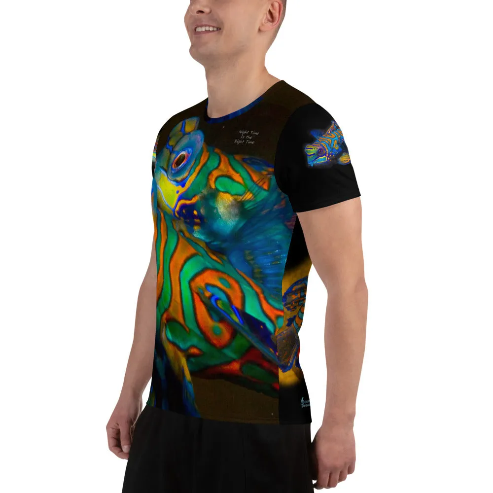 "Night Time Is the Right Time" Mandarinfish designT-shirt