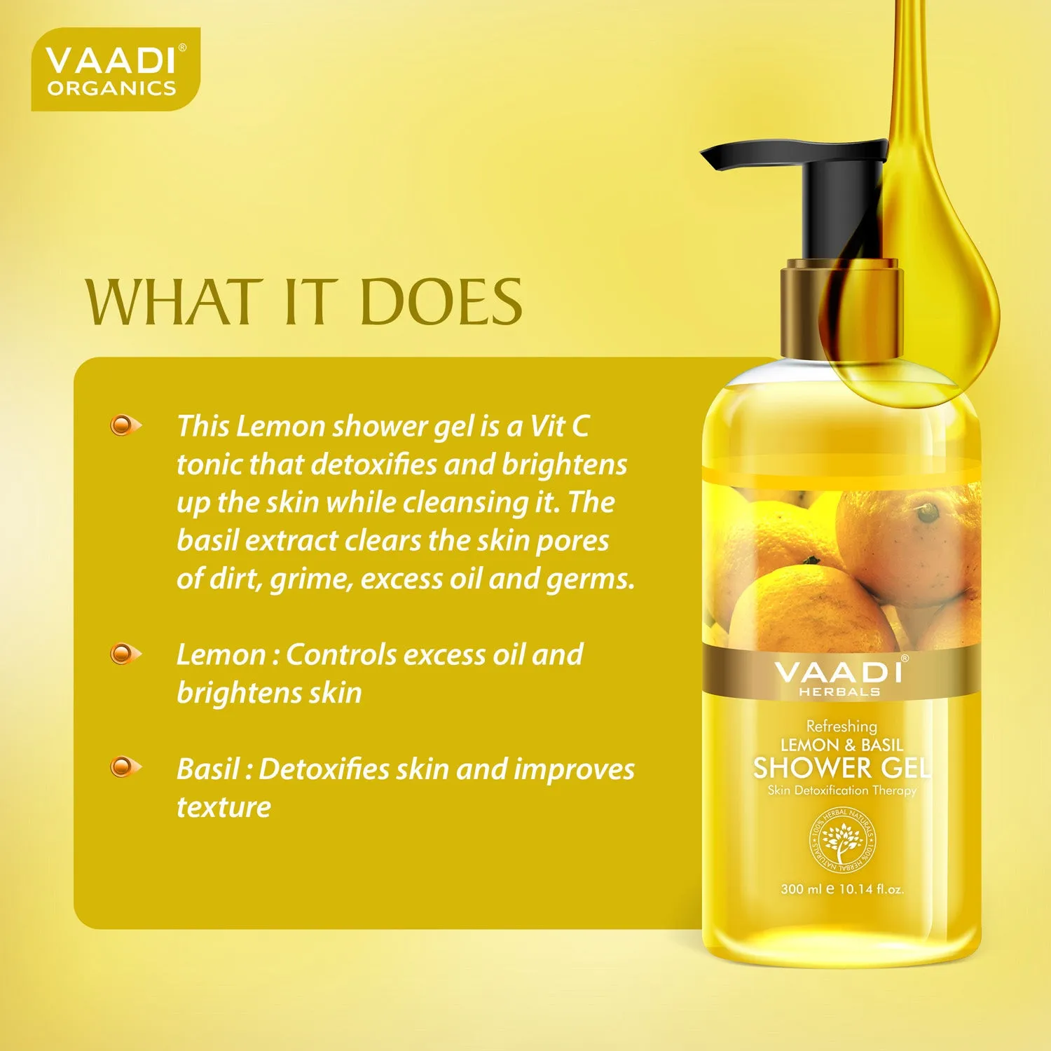 Refreshing Lemon & Basil Shower Gel (300 ml)