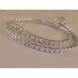 Round Lab Grown Diamond 16 Carat Tennis Bracelet