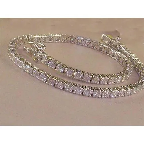 Round Lab Grown Diamond 16 Carat Tennis Bracelet