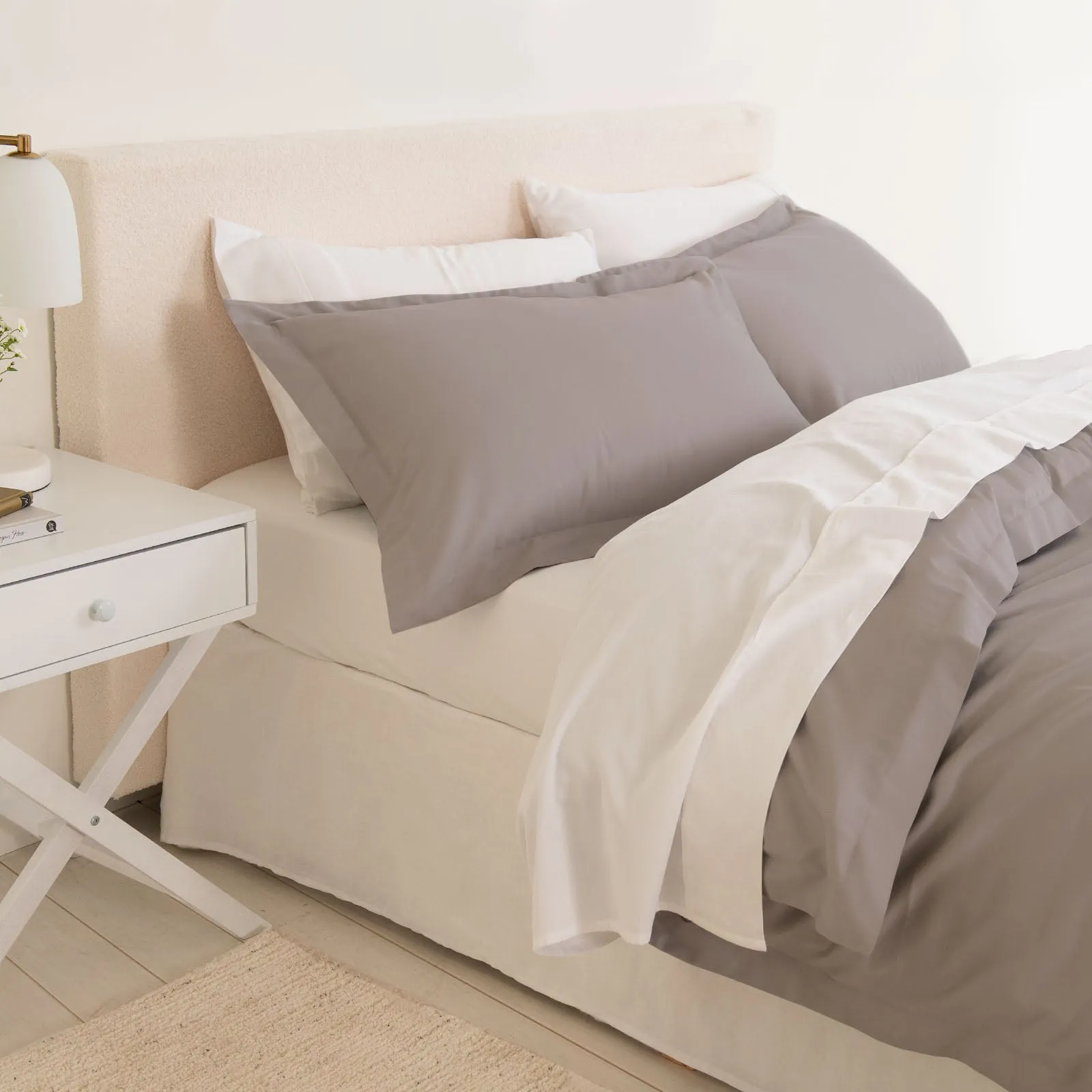 Royal Comfort - Balmain 1000TC Bamboo cotton Quilt Cover Sets (King) - Dove