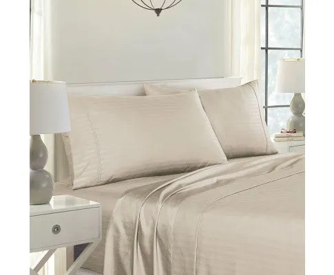 Royal Comfort Twin Pack Pillowcases Cooling Bamboo Blend Ultra Soft 51cm x 76cm 51 x 76cm - SAND