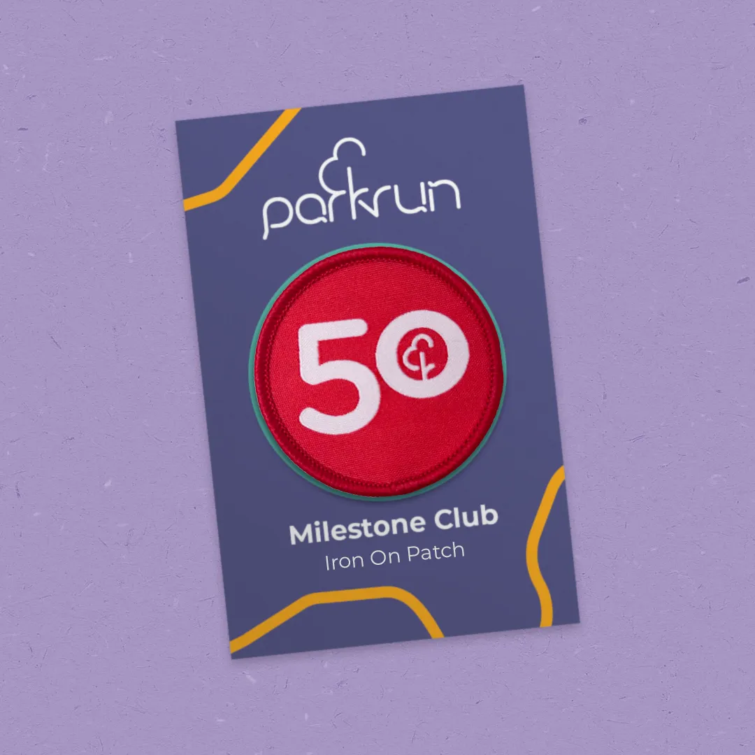 Run/Walk 50 Milestone Woven Patch