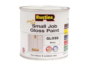 Rustins Quick Dry Small Job Gloss Paint White 250Ml