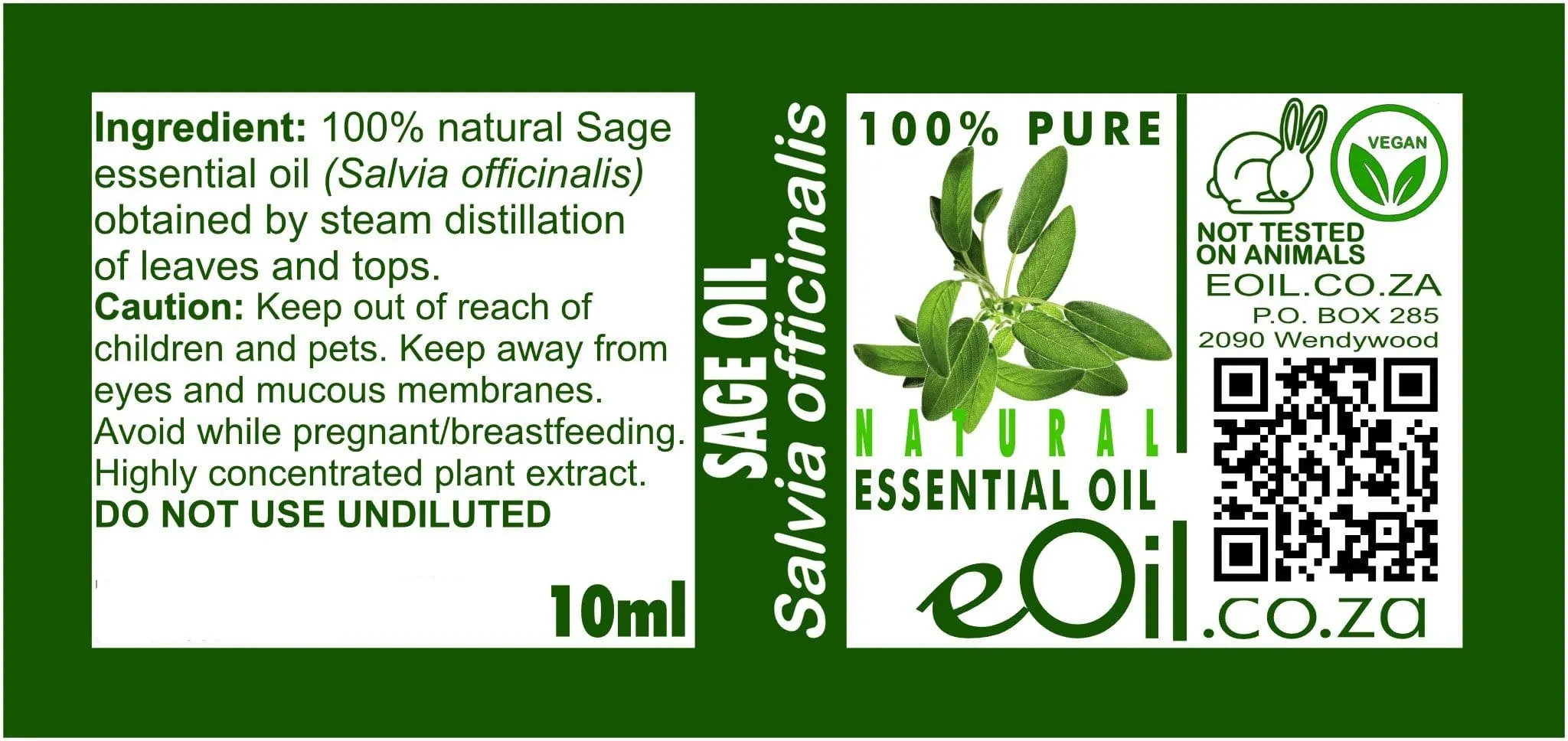 Sage Natural Essential Oil (Salvia officinalis)