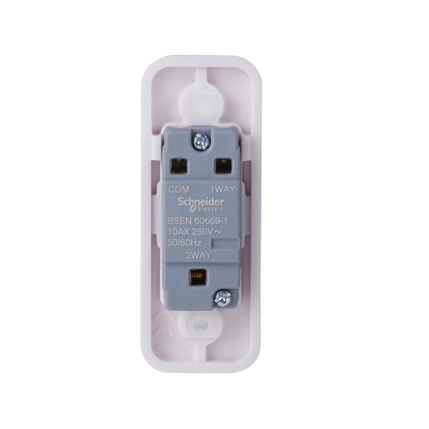Schneider Electric GGBL1012A Lisse White Moulded 10AX 1G 2-Way Retractive Architrave Plate Switch