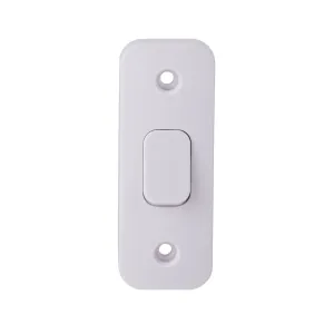 Schneider Electric GGBL1012A Lisse White Moulded 10AX 1G 2-Way Retractive Architrave Plate Switch