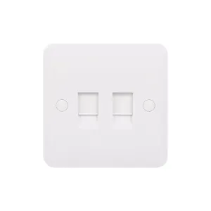 Schneider Electric GGBL7072C5S Lisse White Moulded Twin RJ45 CAT5e Data Socket (Display Packaged)