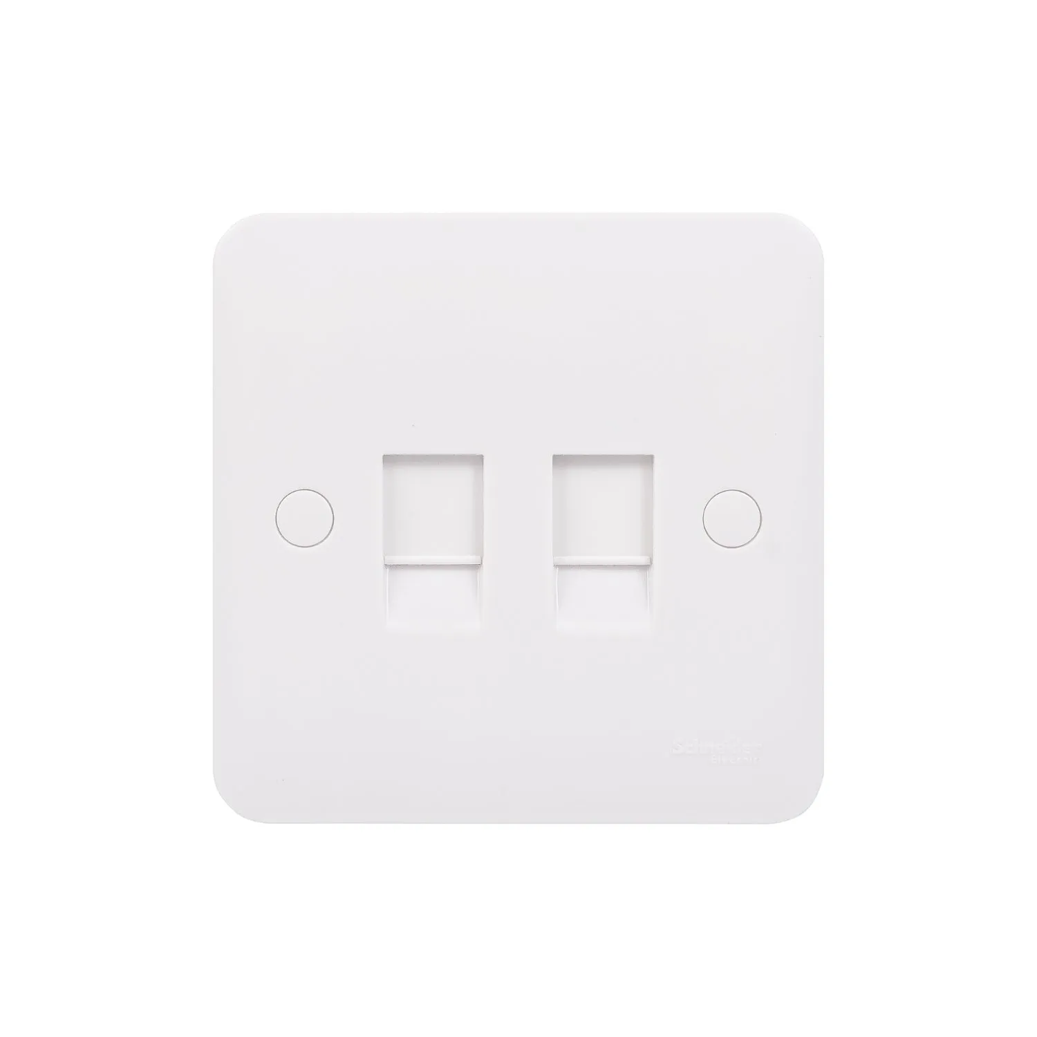 Schneider Electric GGBL7072C5S Lisse White Moulded Twin RJ45 CAT5e Data Socket (Display Packaged)