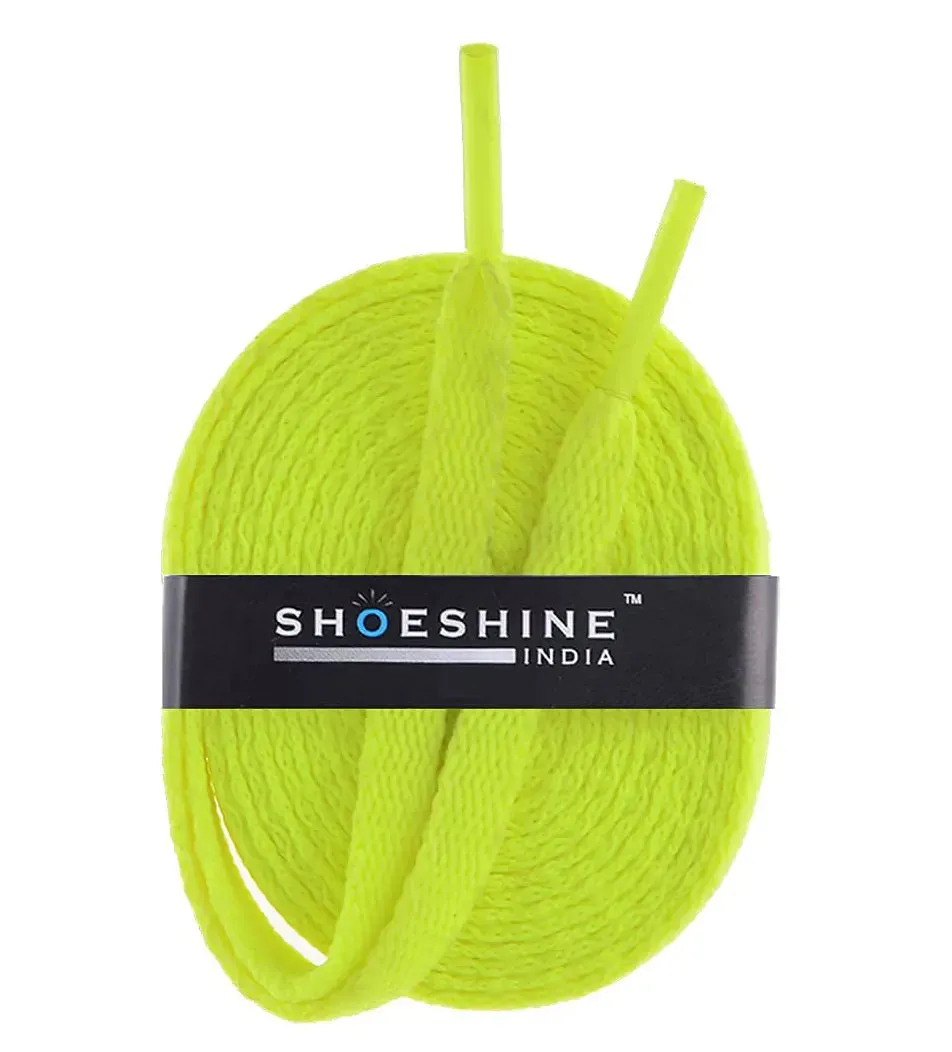 SHOESHINE Flat Shoelace (1 Pair) Cream sports and sneaker shoe laces