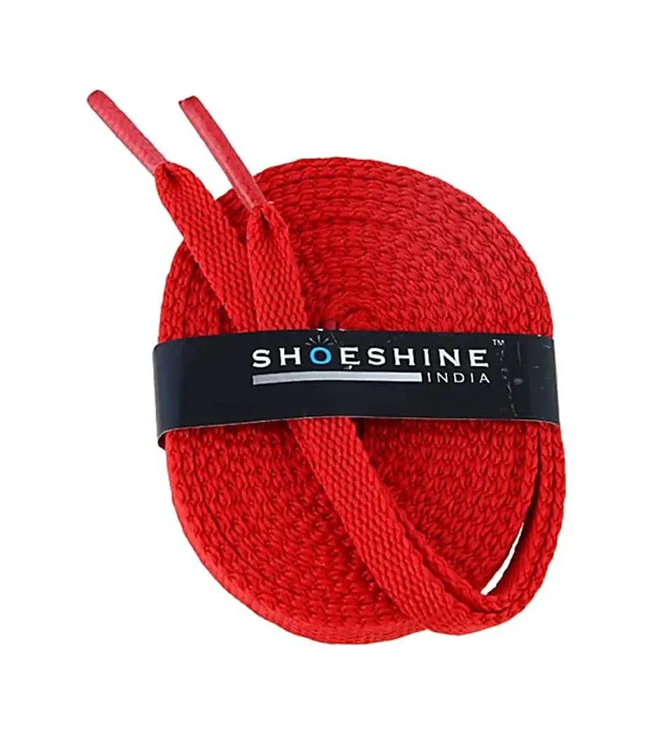 SHOESHINE Flat Shoelace (1 Pair) Cream sports and sneaker shoe laces