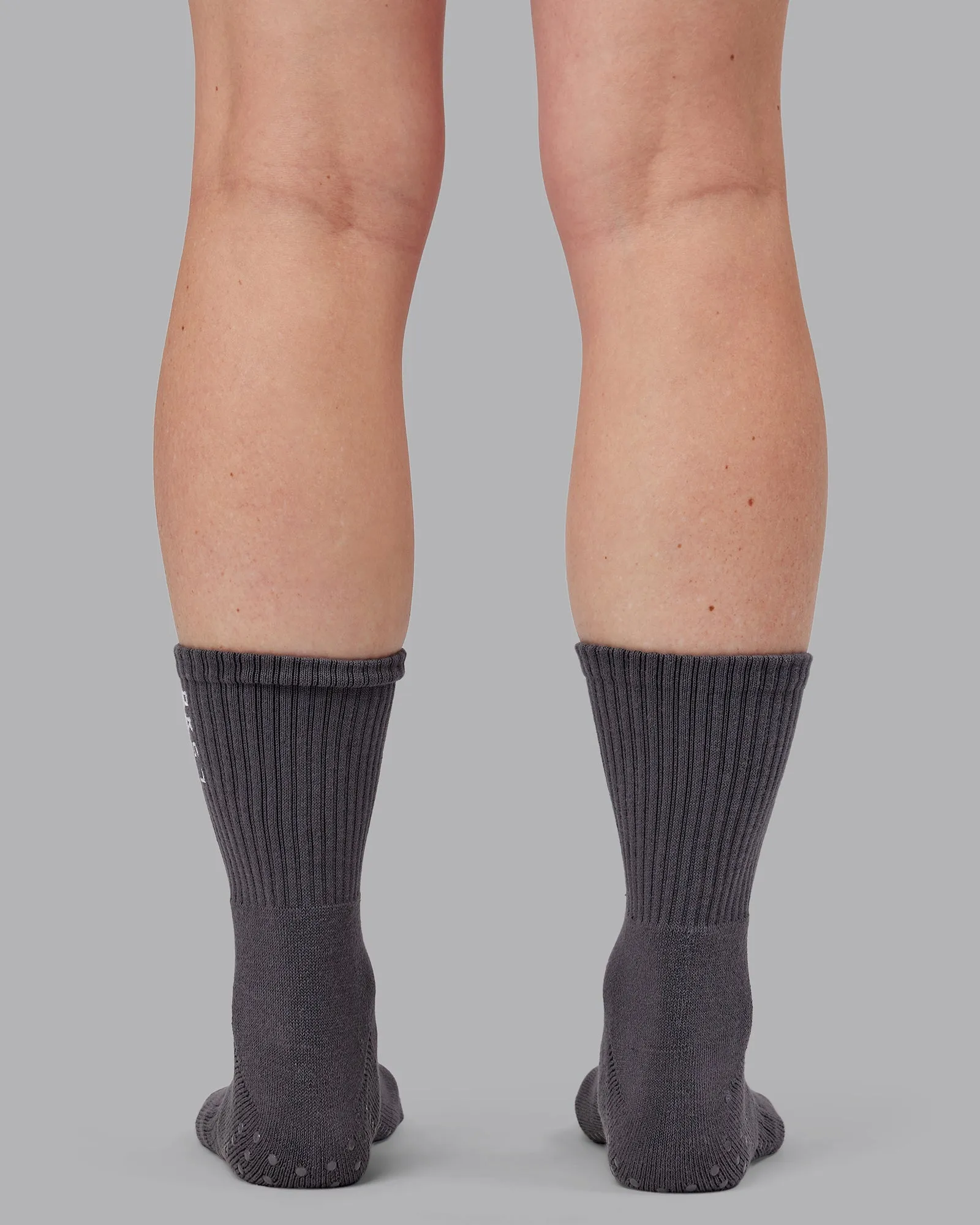 Signal Crew Pilates Grip Sock - Dark Storm-White