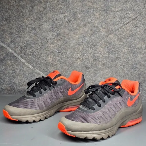 Size 8.5 - Nike Air Max Invigor Men's Low Trainers Shoes Wolf Grey Orange