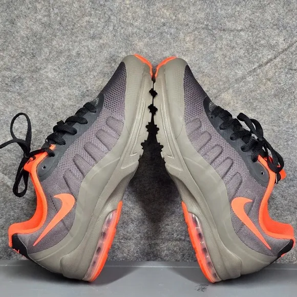 Size 8.5 - Nike Air Max Invigor Men's Low Trainers Shoes Wolf Grey Orange
