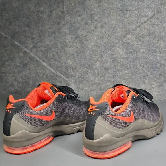 Size 8.5 - Nike Air Max Invigor Men's Low Trainers Shoes Wolf Grey Orange
