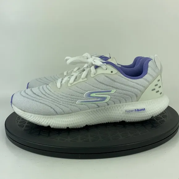 Skechers Go Run 8 Bionic White/Purple Running Shoes 172001 Women's Size 6.5