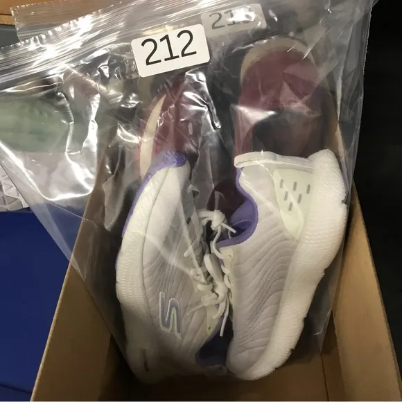 Skechers Go Run 8 Bionic White/Purple Running Shoes 172001 Women's Size 6.5