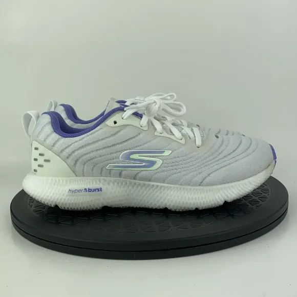 Skechers Go Run 8 Bionic White/Purple Running Shoes 172001 Women's Size 6.5
