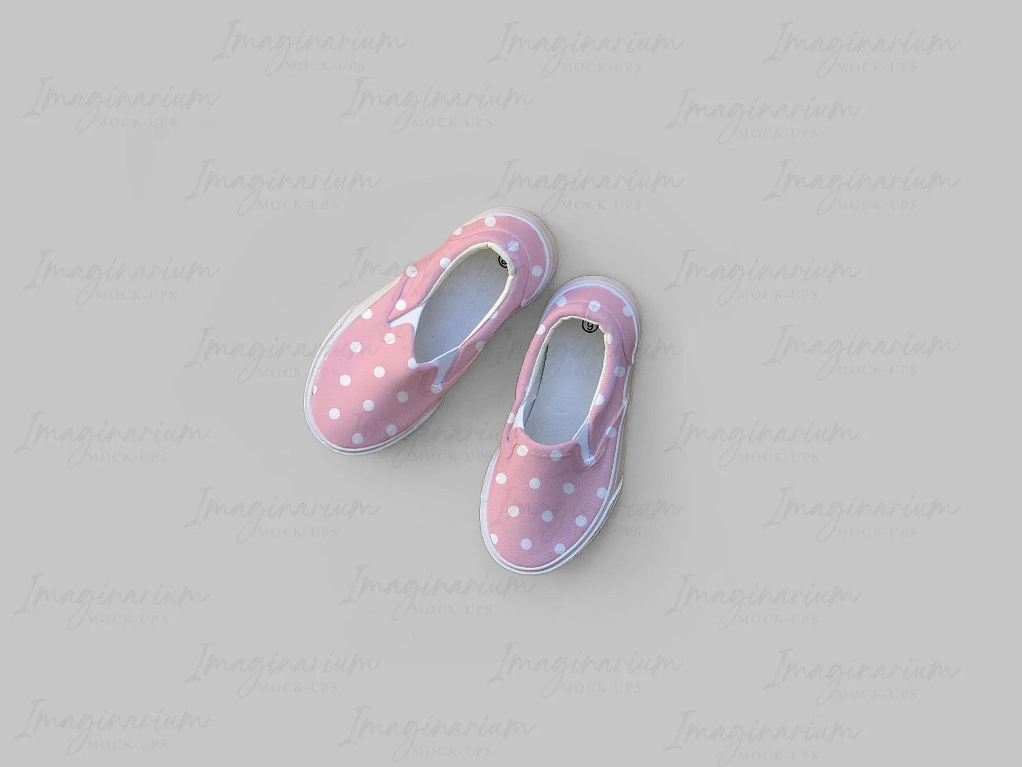 Slip-on Tennis Shoes Mock Up, Realistic Baby Shoes Mockup for Procreate and Photoshop