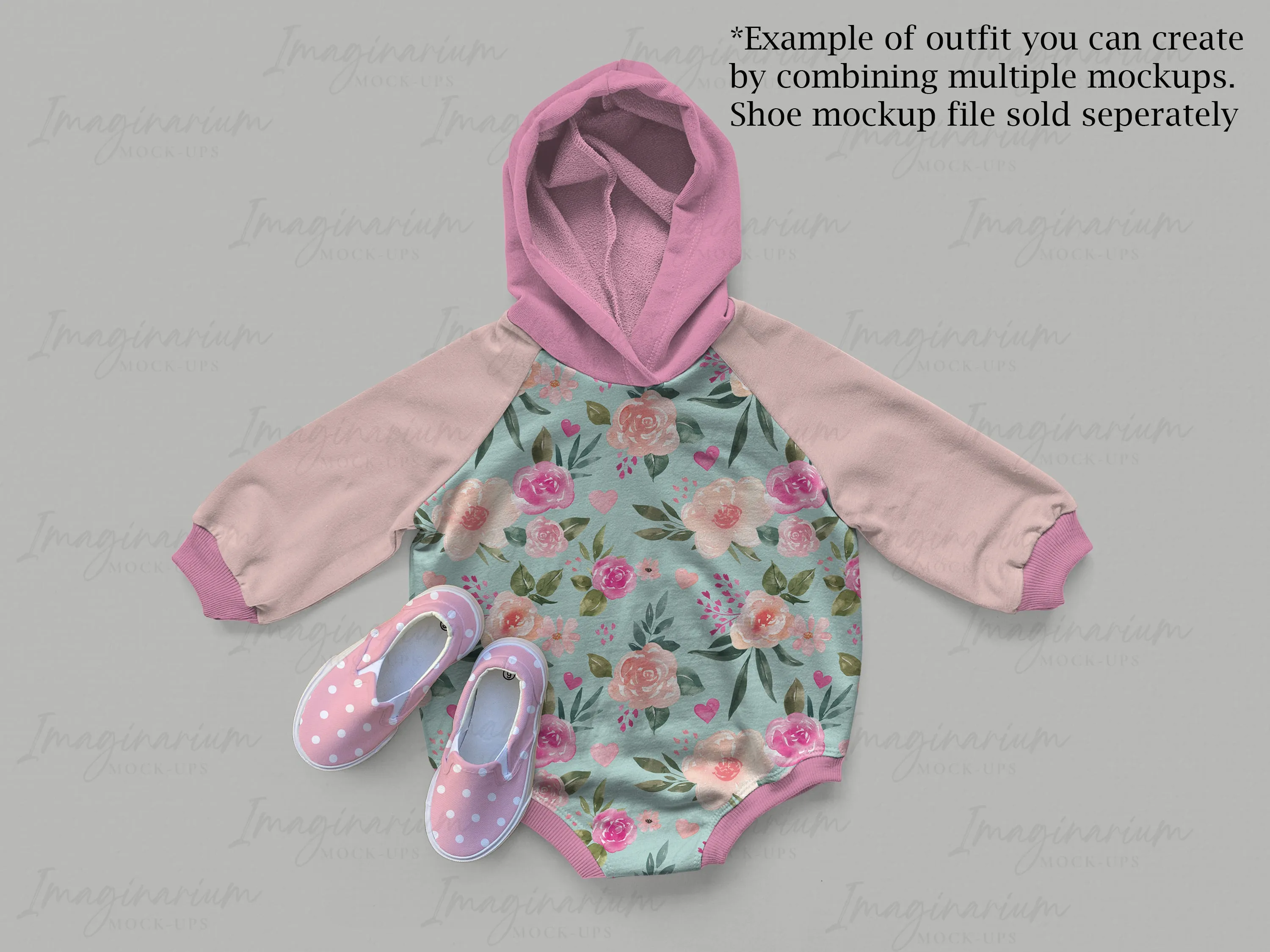 Slip-on Tennis Shoes Mock Up, Realistic Baby Shoes Mockup for Procreate and Photoshop