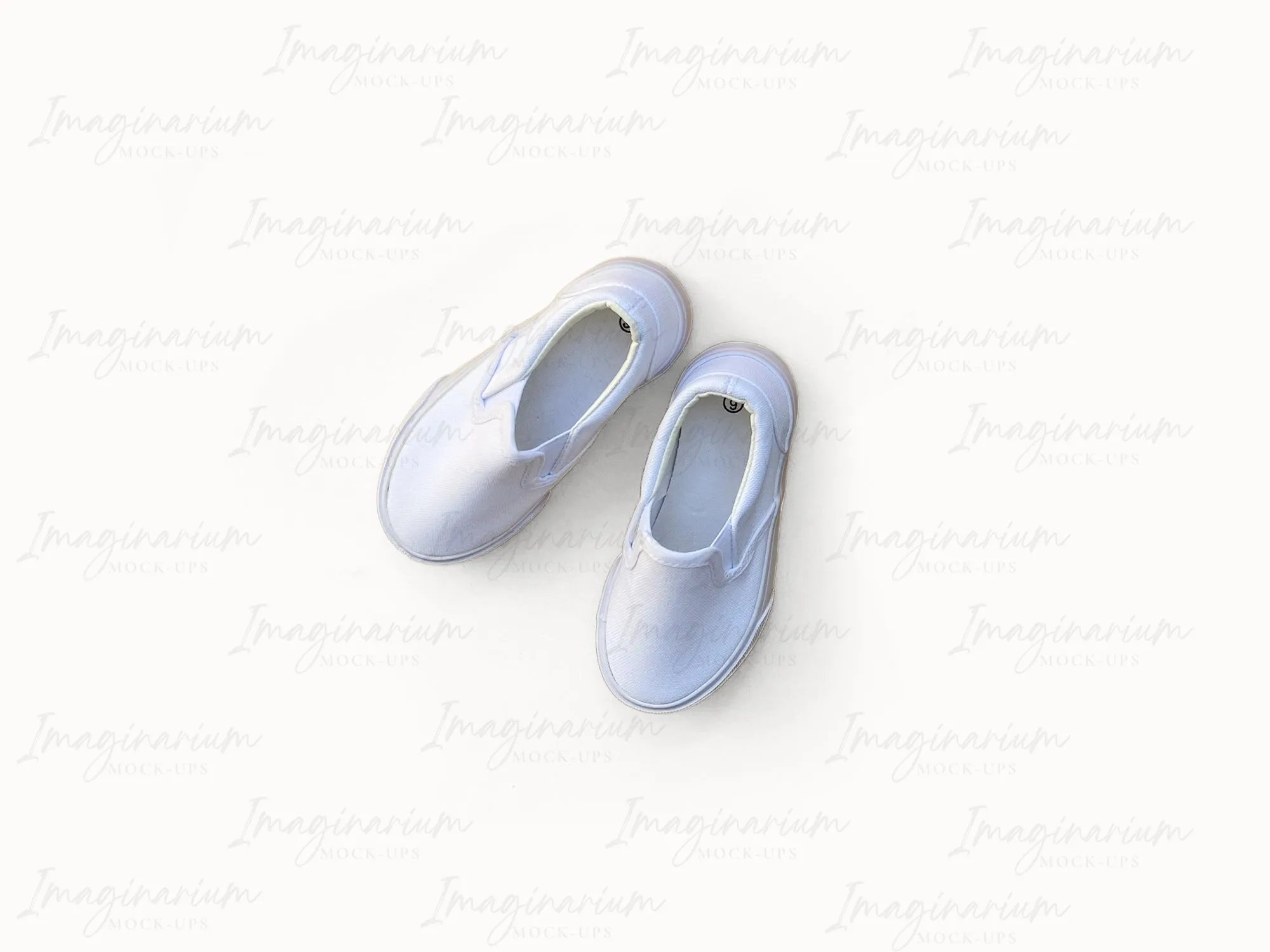 Slip-on Tennis Shoes Mock Up, Realistic Baby Shoes Mockup for Procreate and Photoshop