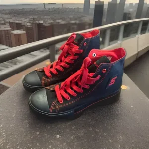 Snap On Hot Rod Side 10‎ Men's Black High Top Canvas Sneakers Fall Winter Shoes