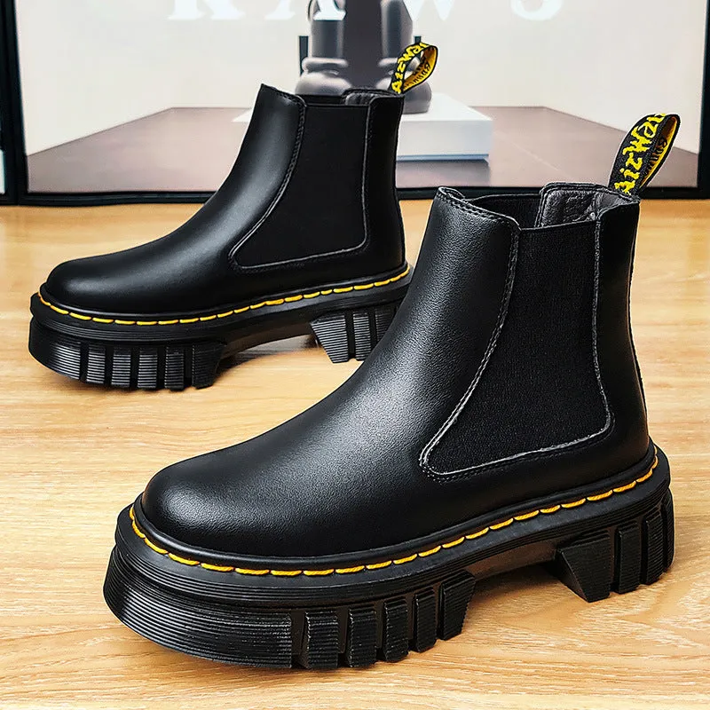 Soft Leather High Top Shoes