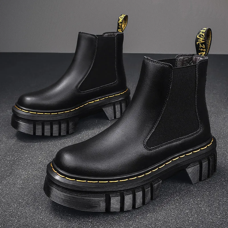 Soft Leather High Top Shoes