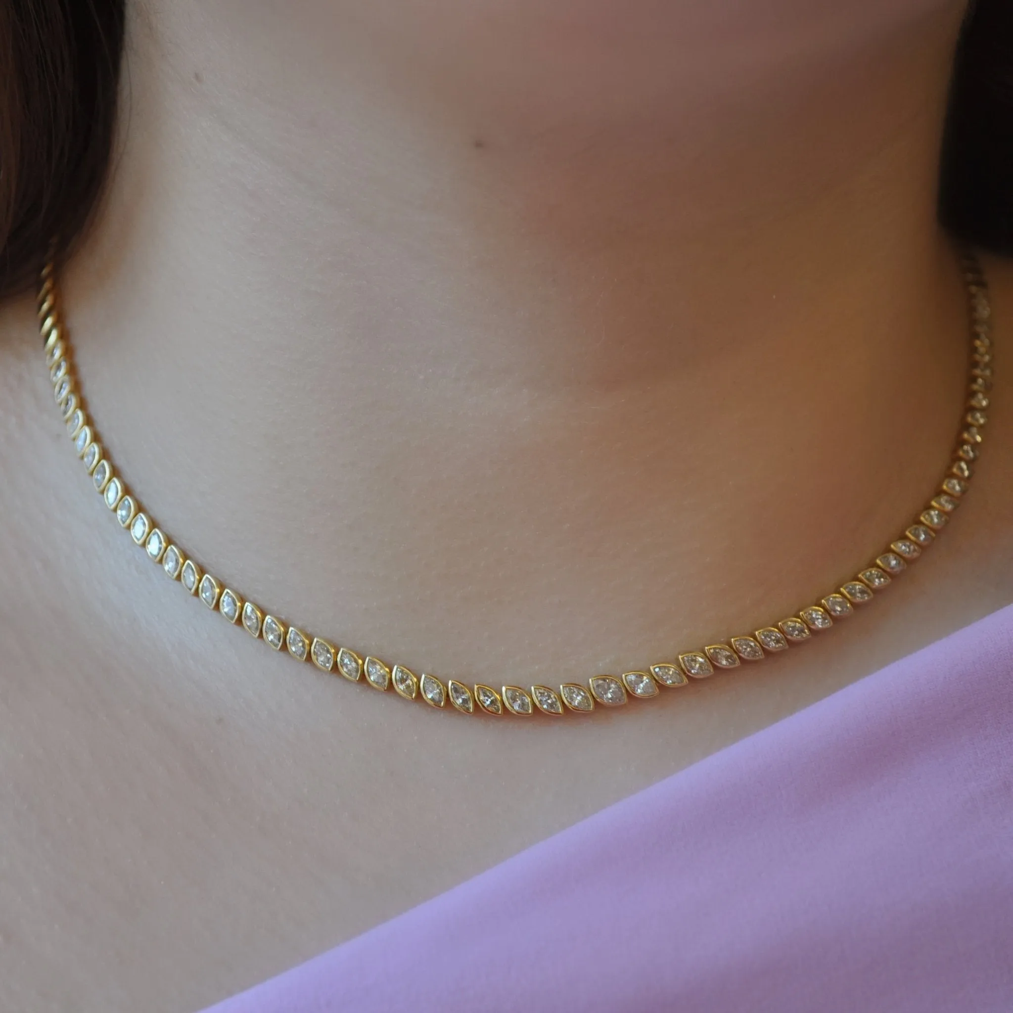 Solaire Sirocco Diamond Tennis Necklace
