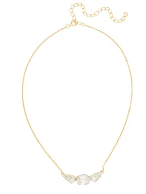 Sorrelli Oval and Pear Tennis Necklace - Crystal