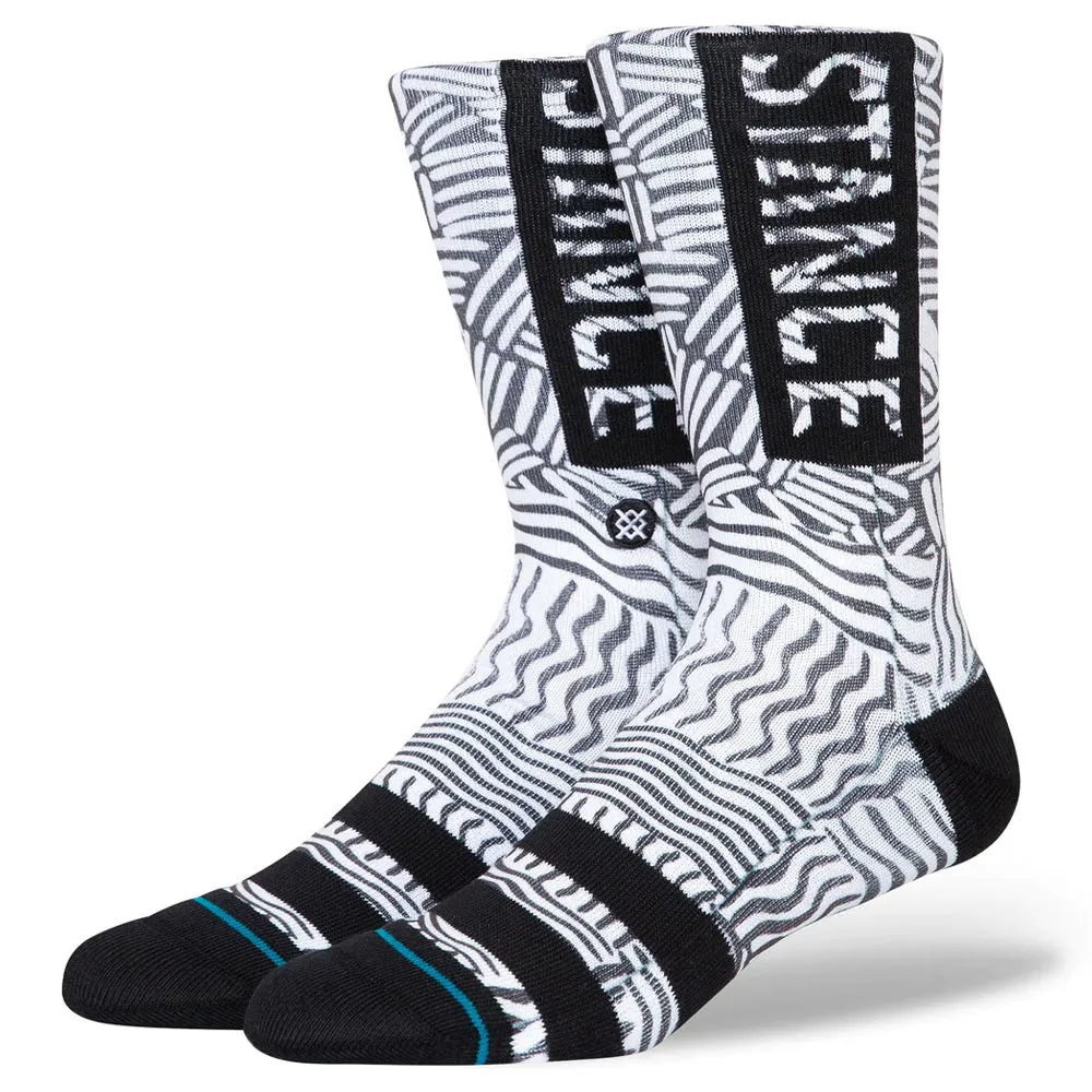 Stance Crosshatch Crew Socks - Black - Size Medium