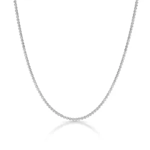 Sterling silver bezel cz diamond tennis necklace