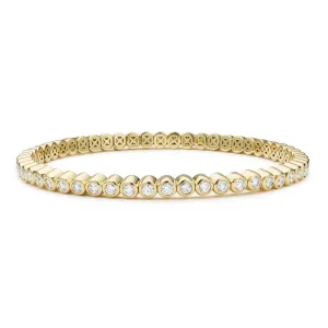 Studio 18K Bezel-Set Diamond Tennis Bracelet